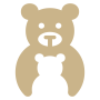 Teddy-Bear-Icon-Gold